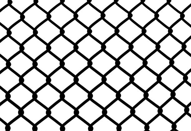 istock Chainlink fence in silhouette 885199798