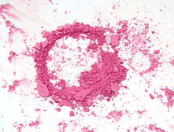 istock Pink powder make up. Crushed background. 885202274