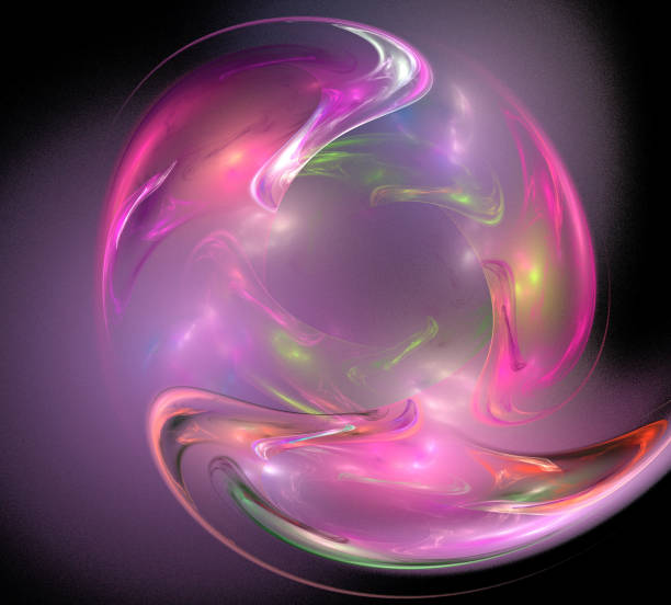 istock image of one Digital Fractal on Black Color 885222114