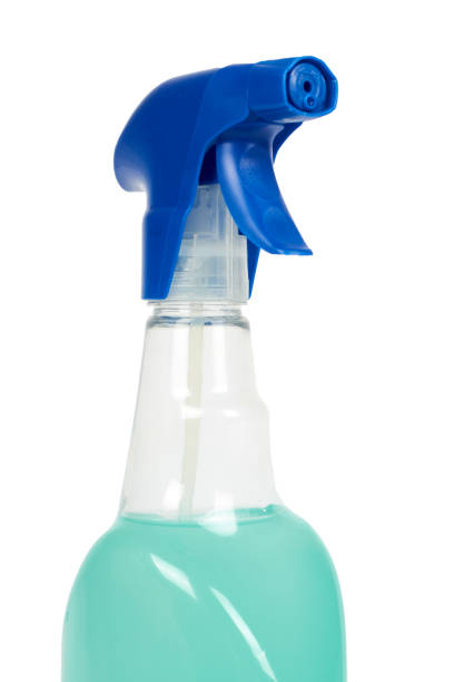 istock Cleaning spray bottle isolated on white background. Housework and sanitary concept 885231568