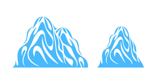 ilustrações, clipart, desenhos animados e ícones de conjunto de geleira. montanha - glacier mountain ice european alps