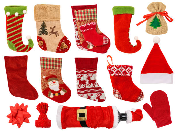 istock Christmas Stocking Isolated on White Background 885265824