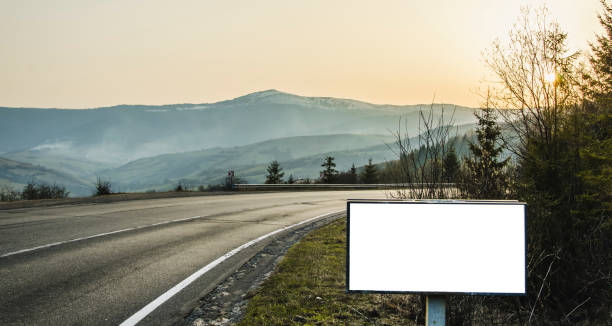 istock information bigboard with a white background on a road 885311426