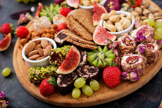 istock Mix fruits and nuts, healthy diet, Turkish sweets, eating lean. 885311504