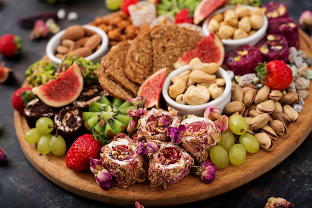 istock Mix fruits and nuts, healthy diet, Turkish sweets, eating lean. 885311528