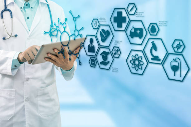istock Doctor with Medical Healthcare Icon Interface 885314612