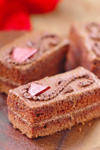 istock Chocolate cake with sweet cream 885320400