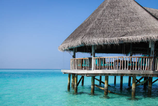 istock Maldives Lagoon House in Stilts 885358160