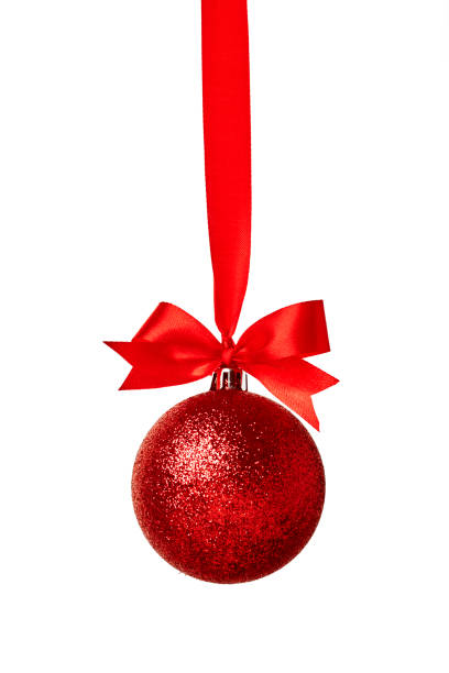istock Christmas decoration with bows on white background 885358540