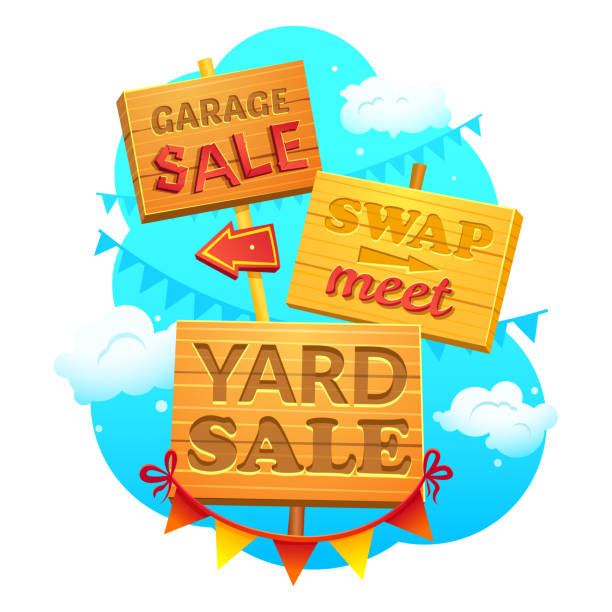 иллюстрация вектора продаж - garage sale sale poster sign stock illustrations