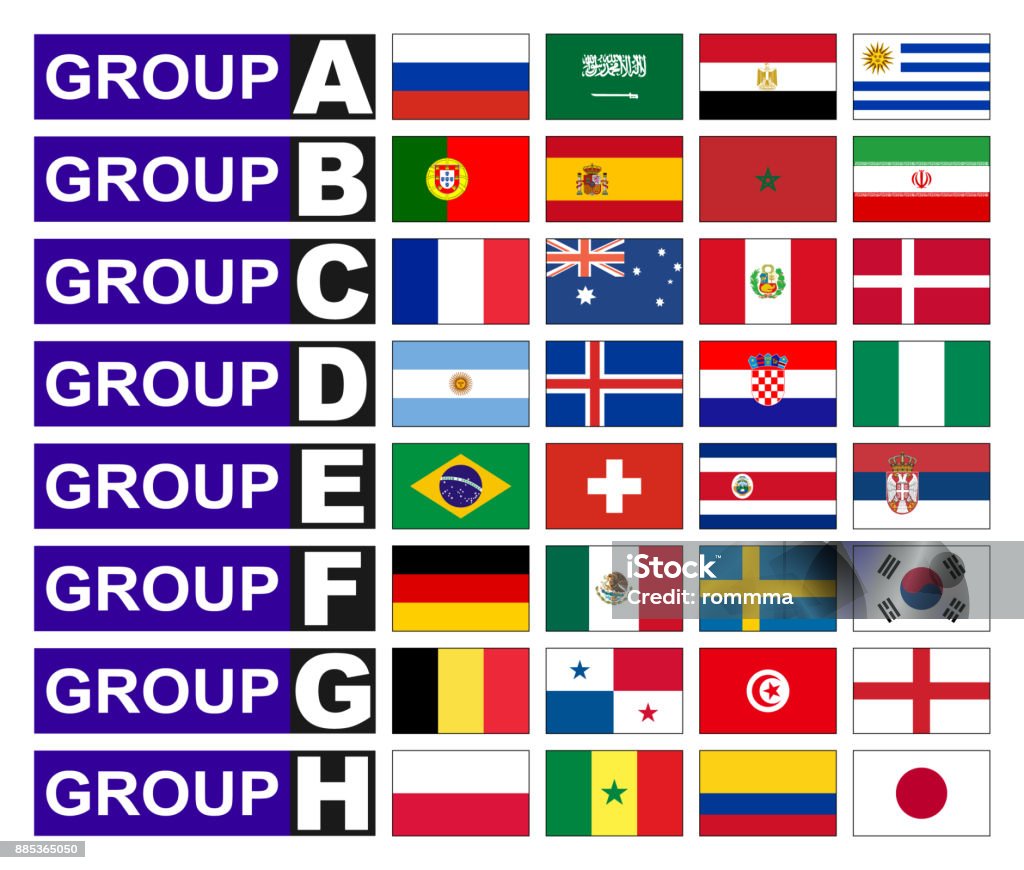 Grupos de sinalizadores futebol - Vetor de Bandeira royalty-free