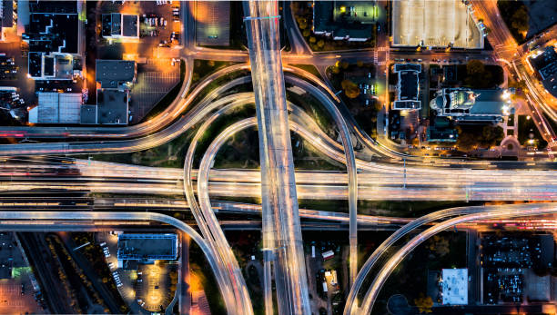 istock Traffic - Aerial View - Urban Cityscape 885365070