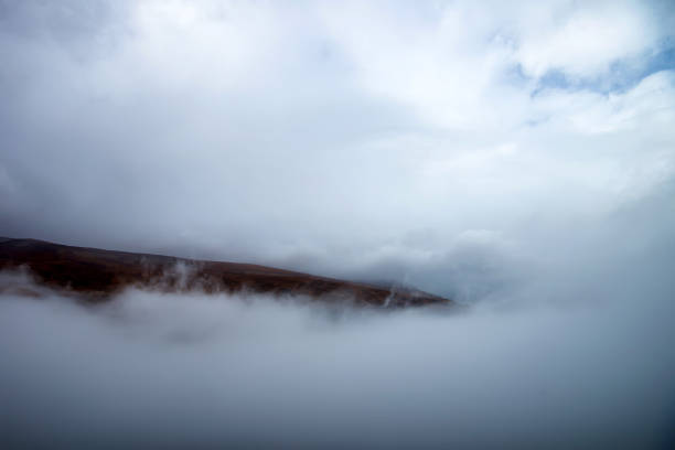 istock Autumn landscape with clouds on plateau 885375322