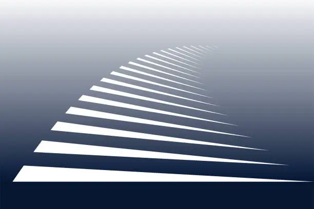 Vector illustration of Symbolic stripes of zebra crossing.