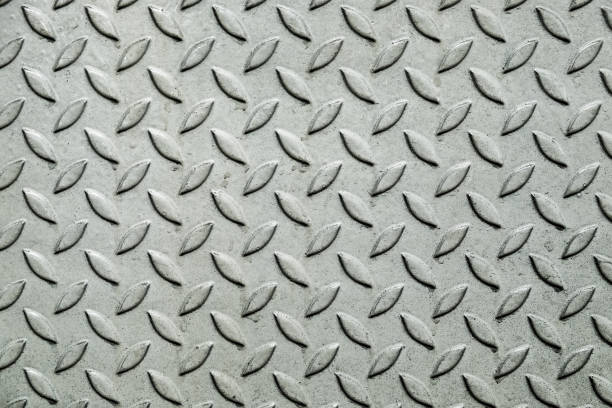 istock Pattern industry steel striped dirty floor 885388714