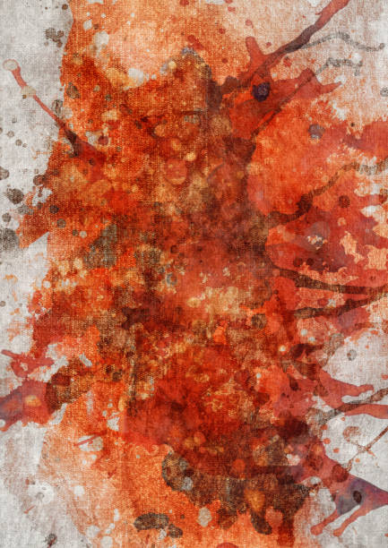 istock Abstract Acrylic Painting On Coarse Grain Linen Duck Canvas 885397726
