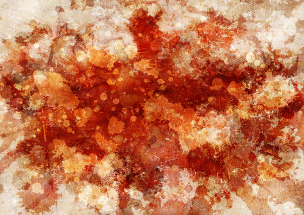 istock Abstract Acrylic Painting On Coarse Grain Linen Duck Canvas 885400994
