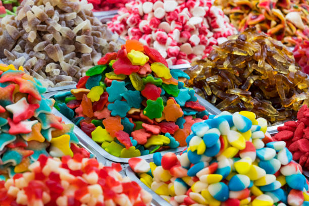 istock Background of colored jelly sweets 885414602