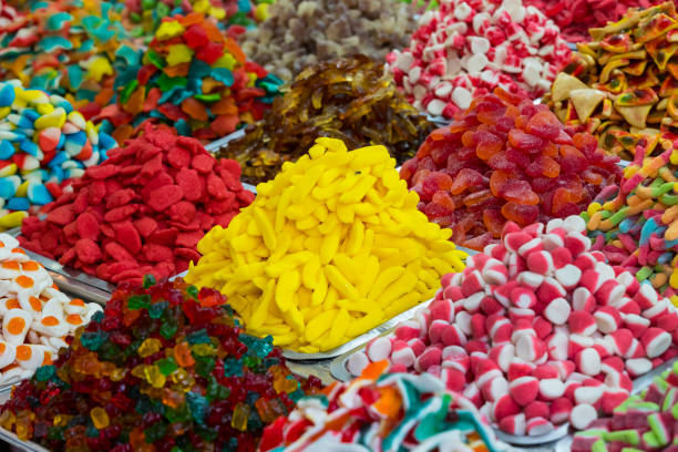 istock Background of colored jelly sweets 885414666