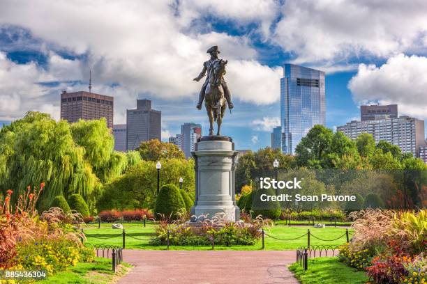 Boston Public Garden Stock Photo - Download Image Now - Boston - Massachusetts, Massachusetts, Boston Common