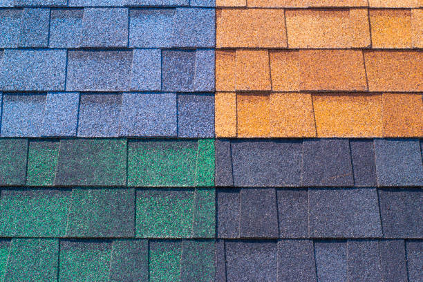 istock Red plastic roof tiles home 885441110