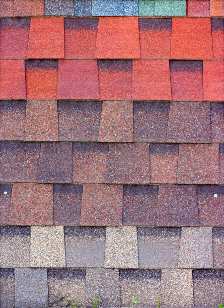 istock Red plastic roof tiles home 885443776
