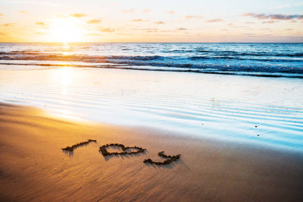 istock I love you on sand beach 885468648