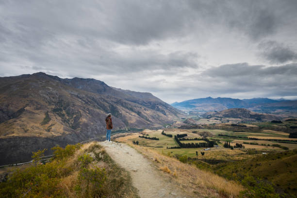 istock Landscape alongside Crown Range Road, New Zealand 885488764