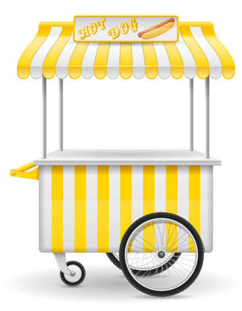 istock street food cart hot dog vector illustration 885491758