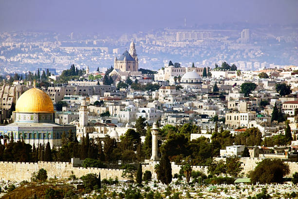 Jerusalem view from the Olive mountain, Israel