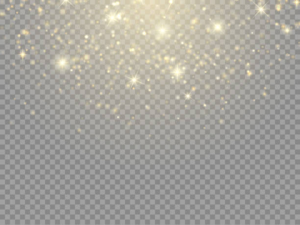 illustrazioni stock, clip art, cartoni animati e icone di tendenza di effetto luce luminosa. concetto di flash di natale vettoriale - music backgrounds gold star