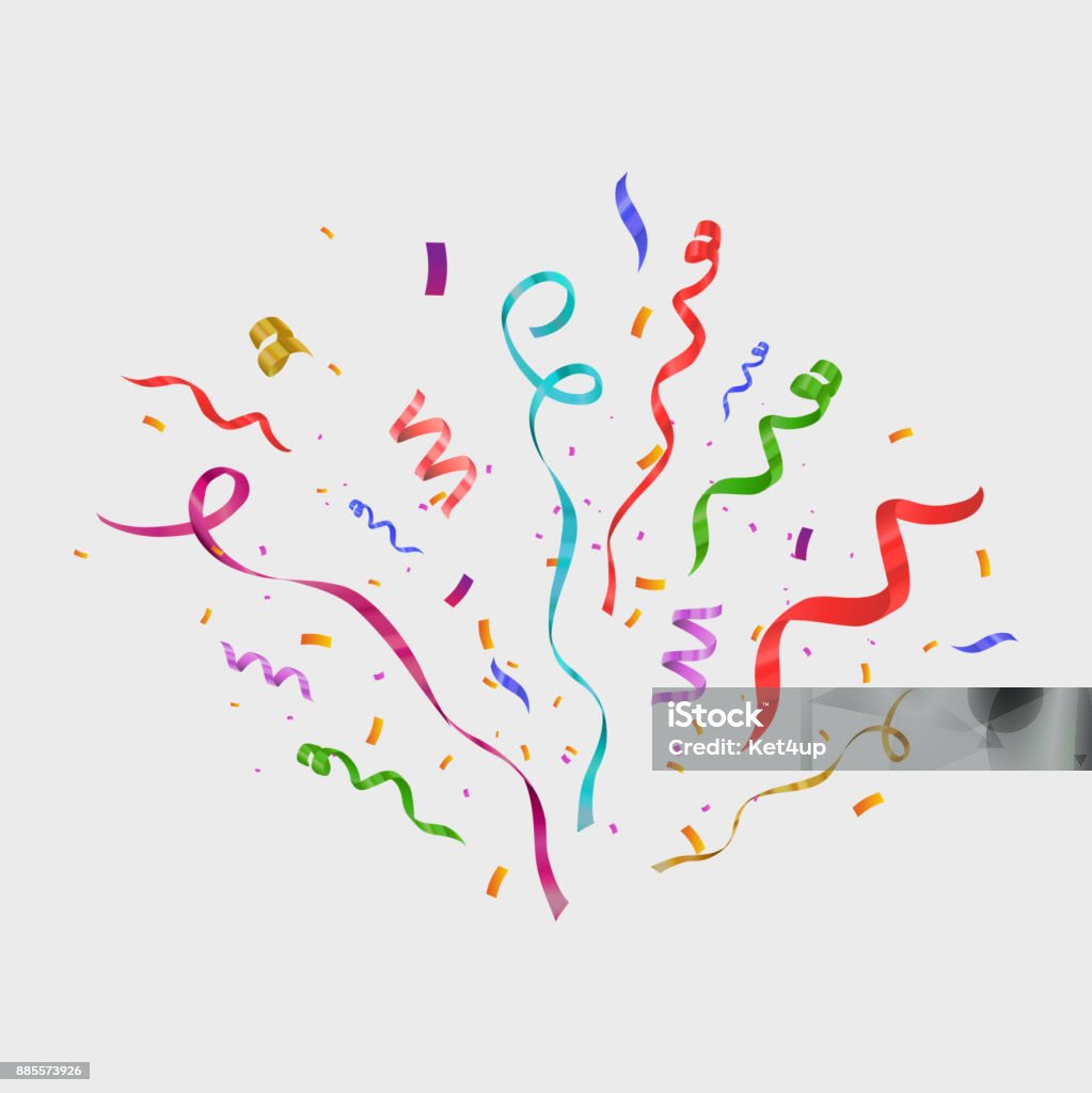 Confetti isolated on transparent background. Festive vector illustration Confetti isolated on transparent background. Festive vector background Celebration stock vector