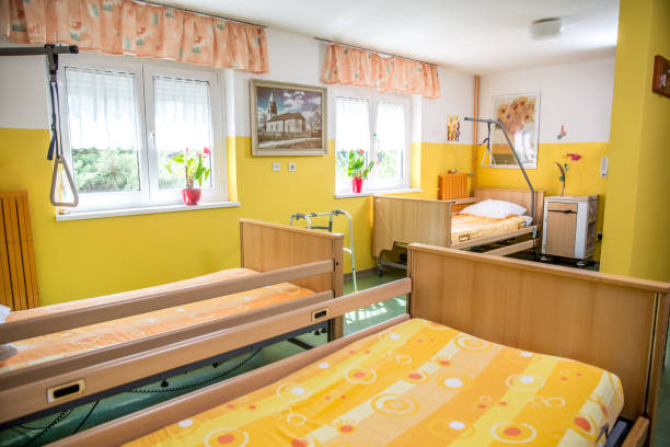 istock Senior's Bedroom In The Nursing Home 885574204