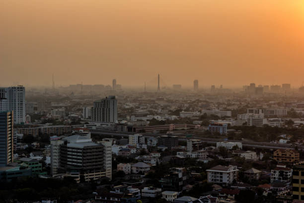 istock Sunset on Bangkok city, Thailand 885599680