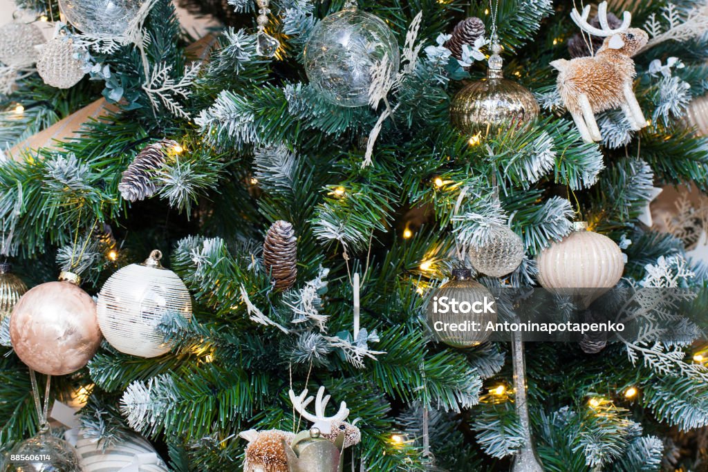 Sfondo albero di Natale - Foto stock royalty-free di Albero di natale