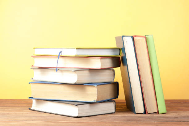 istock Stack of colorful books. Education background. Back to school. Copy space for text. 885650344