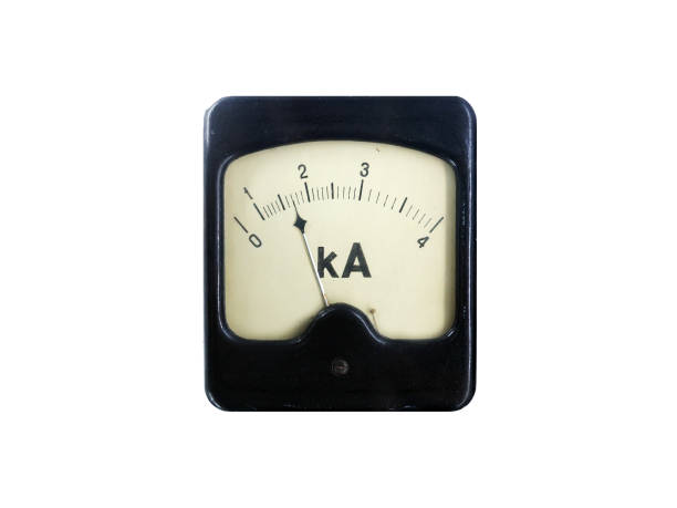 istock Ancient device measuring the kiloampere (kA), isolated on a white background 885682428