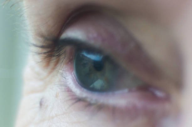 istock Eye blue , mature woman 885712332