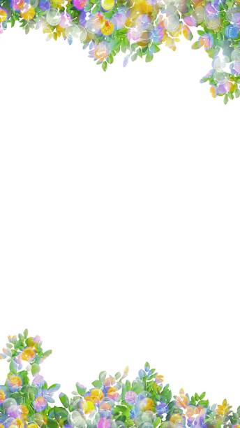 istock Leaves frame and bokeh isolated on white background 885712758