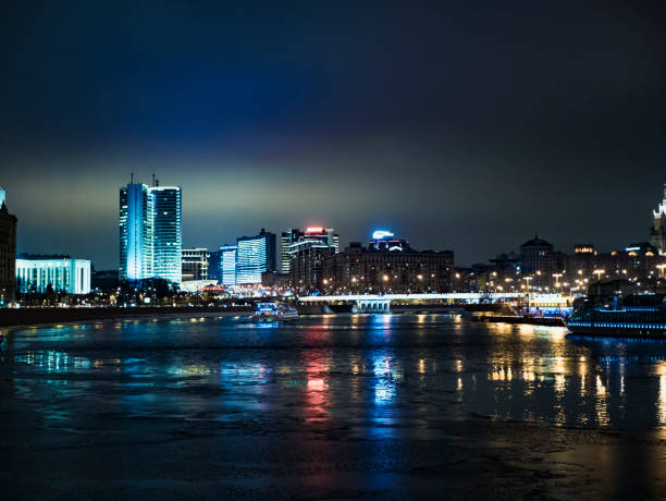 istock night moscow architecture skyscraper on the river 885726126