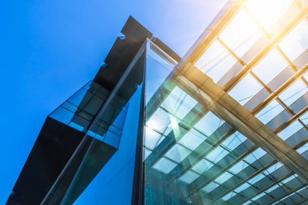 istock Low angle view of Modern office building 885767186