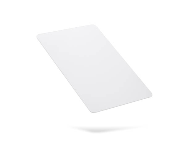 istock Clipping paths card isolated on white background. Template of blank plastic card for your design. 885784104