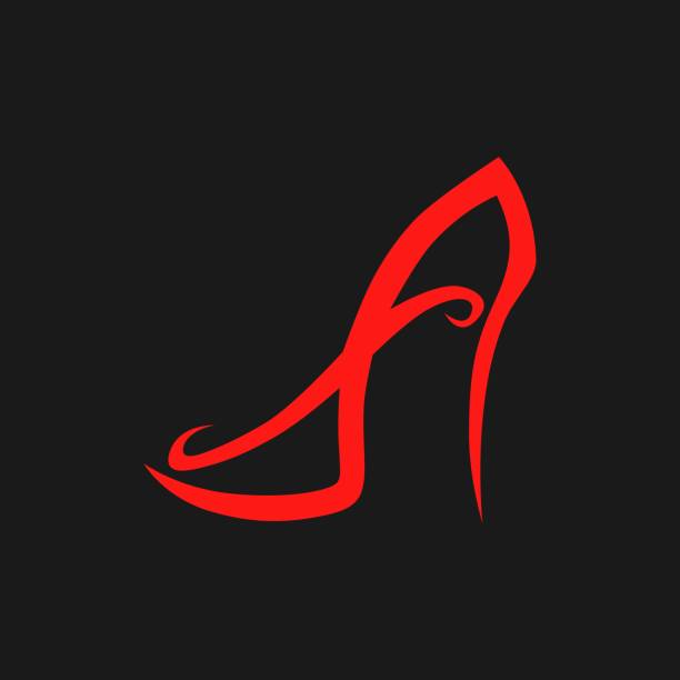 Abstract high heel shoe symbol, icon. Abstract high heel shoe symbol, icon. seduction stock illustrations