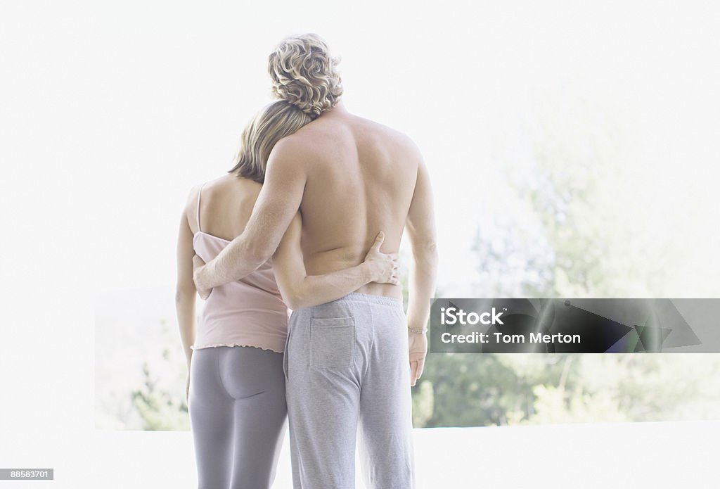 Couple hugging outdoors  Men Stock Photo