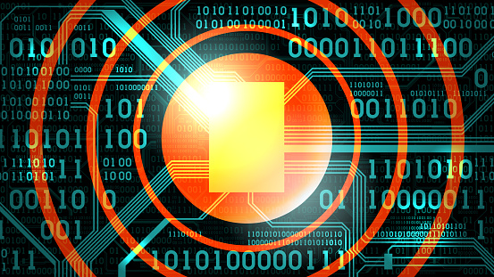 Digital Background Slide Abstract Futuristic Background With Electronic Circuit Board Binary ...