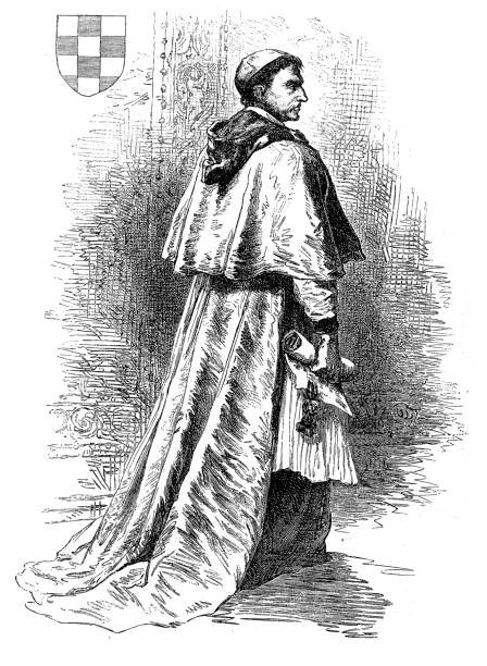 Francisco Jimenez de Cisneros ,Spanish cardinal Illustration of a Francisco Jimenez de Cisneros prelate stock illustrations