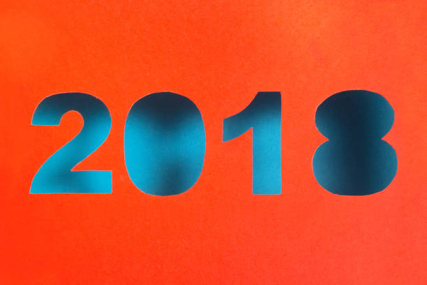 istock 2018 new year cut from red paper 885881754