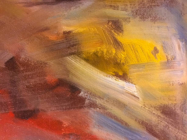 istock abstract oil paint texture on canvas, background. 885881792