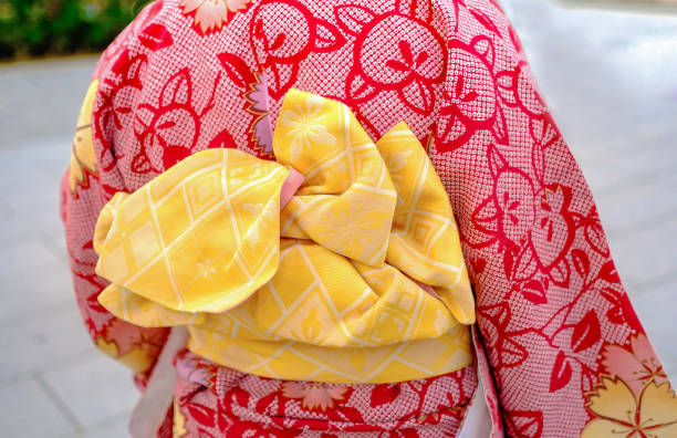 Young girl wearing Japanese kimono