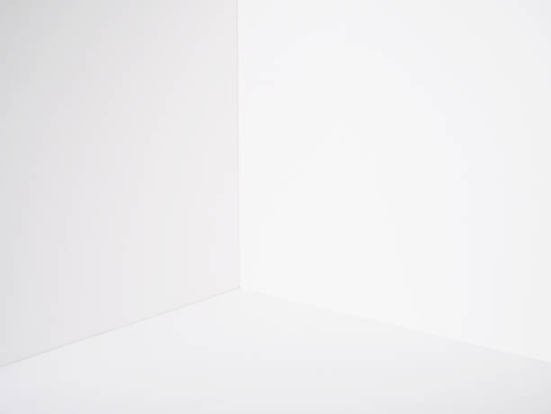 white wall room corner paper box model cutting artwork